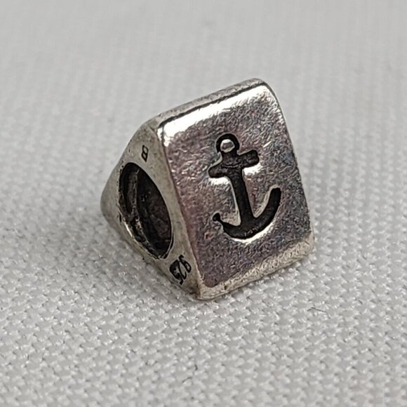 Pandora 925 Sterling Silver Love Cross Anchor Nautical Bracelet Charm - Picture 1 of 4